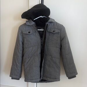 Boys stylish Gray Hooded Winter Jacket